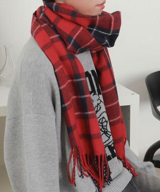 WEGO 【マフラー】大判ストール レッドその他