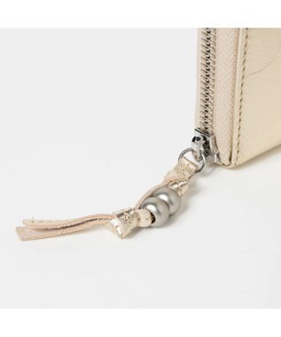 UNBILLION ペルケ perche / ドット型押しラウンドパームフィット財布 ゴールド