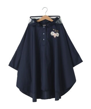 MOONBAT 【ポーチ付き】ポールアンドジョー キッズレインポンチョ ネイビーブルー