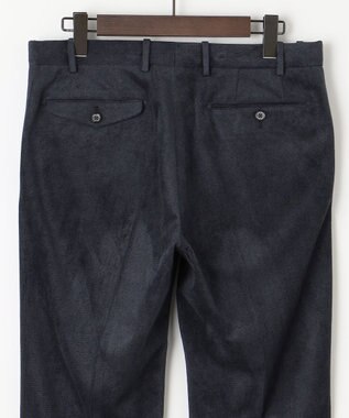 JOSEPH ABBOUD 【軽量】ブロックベロア ストレッチ パンツ ネイビー系