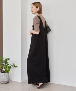 AMERICAN HOLIC イージーケアVネックオールインワン Gray Mixture