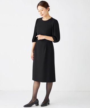 組曲 NOIR 【ストレッチ/オールシーズン対応】ペプラムミニグログラン ジャケット＋ワンピース ブラック系