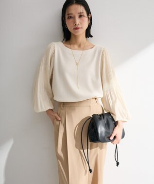 Green Parks ＳＥＴ２点　ネックレス＋マジョリカプルオーバー Ivory