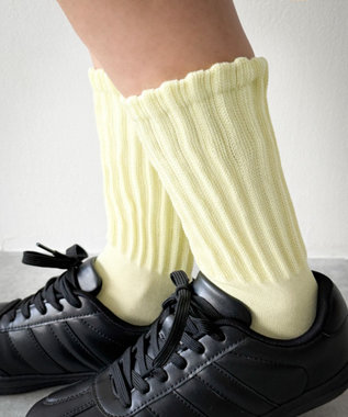 WEGO サポート付きボリューム無地リブソックス