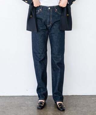 caqu boy`s cutⅡ テーパードストレートデニム ワンウォッシュ rinse