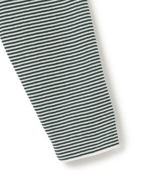 J.PRESS MEN 【Tシャツ感覚で着られる新感覚ニット】ボーダーニット ロングスリーブＴシャツ グリーン系1