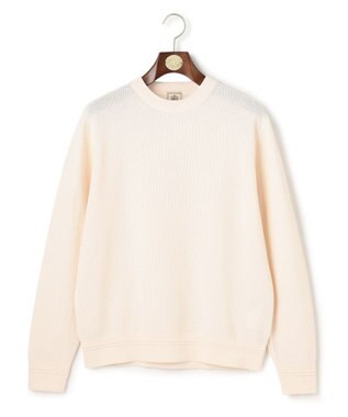 J.PRESS MEN ギマコットンカノコクルーネック ニット アイボリー系