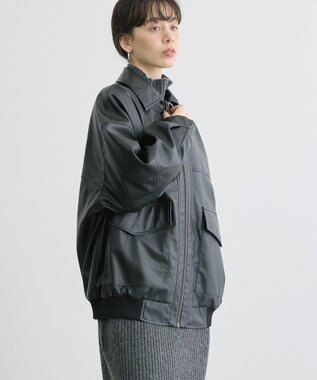 AMERICAN HOLIC フェイクレザーブルゾン Black