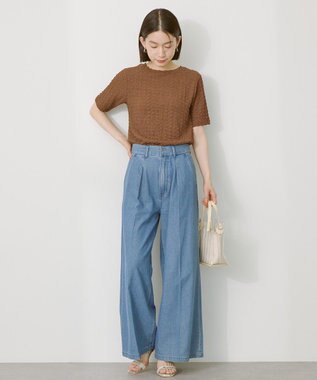 AMERICAN HOLIC ぽこぽこ半袖Tシャツ Brown