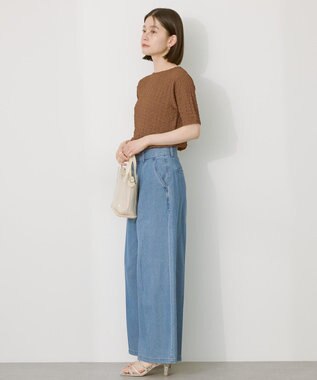 AMERICAN HOLIC ぽこぽこ半袖Tシャツ Brown