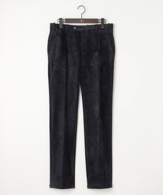 JOSEPH ABBOUD 【軽量】ブロックベロア ストレッチ パンツ ブラック系