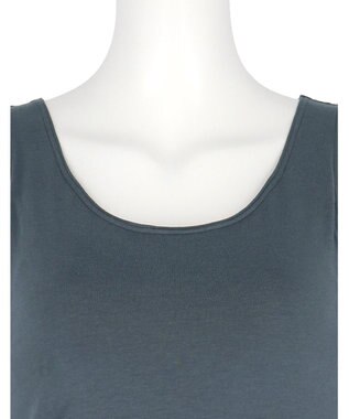 Wing カップ付きタンクトップ ラク きれいなバストシルエット 綿混(身生地部) 【シンクロブラトップ 綿混タイプ】 ブラトップ ET7131 ウイング／ワコール ダークブラウン