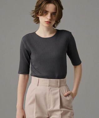 uncrave 【ご好評につき追加生産】コットンレーヨン リブカットソー（uncrave STANDARD） スレート