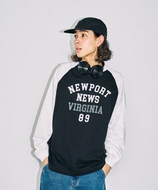 WEGO 【ユニセックス着用ITEM】ラグラングラフィックBIGロンT ブラックその他