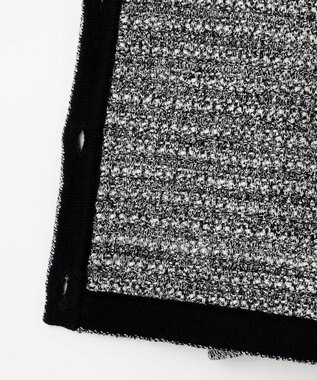 J.PRESS LADIES 【洗える】TWEED KNIT ミドル カーディガン ブラック系5