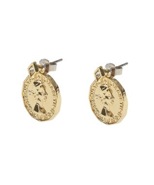 earth music&ecology ２WAYコインビジューピアス Gold