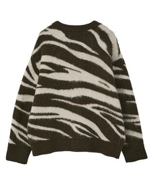 CRAFT STANDARD BOUTIQUE アニマルジャカードニットカーディガン Khaki