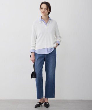 ICB L マーセライズコットンポロ ニット オフホワイト