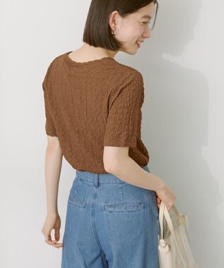 AMERICAN HOLIC ぽこぽこ半袖Tシャツ Brown