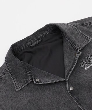 WEGO 【ユニセックス着用ITEM/MLサイズ展開】デニムスタジャン デニムブラックソノタ