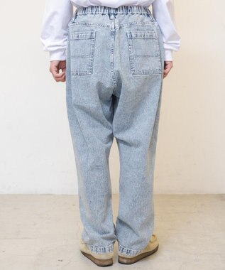 WEGO ケミカルバギーパンツ デニム淡加工色