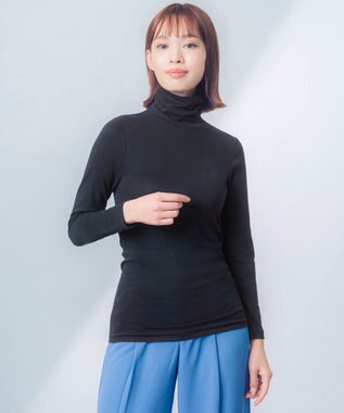 Wing あったかインナー オーガニックコットン100%(肌側) やさしい肌ざわり ムレにくい 【綿の贅沢 オーガニック】 9分袖 長袖 タートルネック 秋 冬 EL4032 ウイング／ワコール