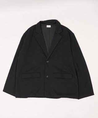 WEGO 【ユニセックス着用ITEM/MLサイズ展開】ボンディングスウェットテーラードジャケット ブラック