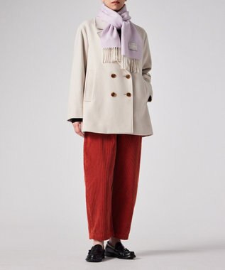 Paul Smith Cropped Logo カシミヤブレンド マフラー ラベンダー