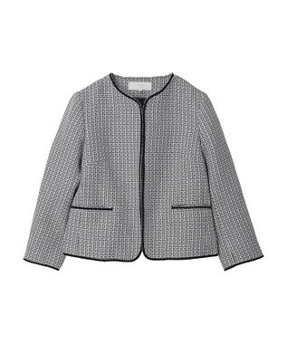 Green Parks ｅｆ－ｄｅ　ツィード風ノーカラージャケット Black