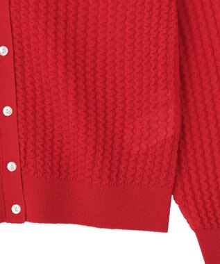 AMERICAN HOLIC 【前後2WAY】透かし編みニットカーディガン Red