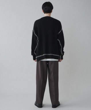 WEGO トロミ　ベルト付きワイドスラックス ブラウン