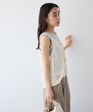 CRAFT STANDARD BOUTIQUE ノットヤーン透かしビスチェ Off White