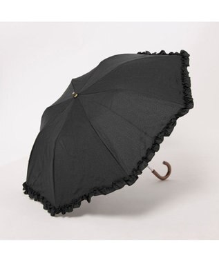UNBILLION カシュネ cachenez / シャンブレーフリルトップレス2段折りたたみ傘