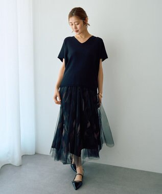 YECCA VECCA Vネックドルマンニット Camel