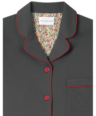 une nana cool 【綿100%】72/2 メガハイゲージパジャマ MADE WITH LIBERTY FABRIC ダークグレー