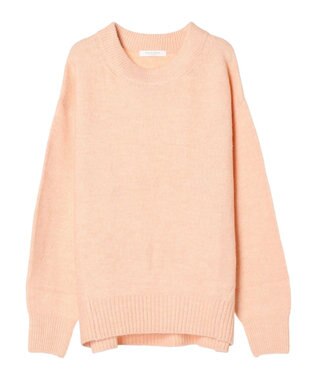 Green Parks ｆｕｗａっとメランジ前後差ニットプルオーバー Pink