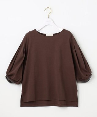ANY SIS 【接触冷感】360°好印象タックスリーブ カットソー ビターチョコ