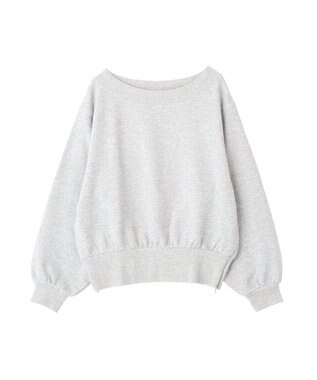 earth music&ecology 裾スリット裏毛プルオーバー Gray Mixture