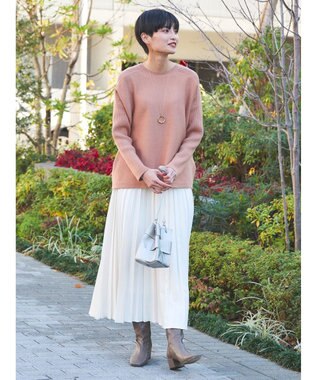 AMERICAN HOLIC バイパチ袖リブラグランニットプルオーバー Pink Beige