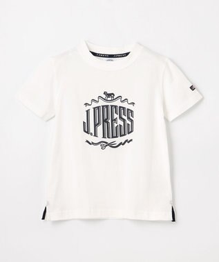 J.PRESS KIDS  【90-130cm】 50/2天竺ロゴＴシャツ オフホワイト