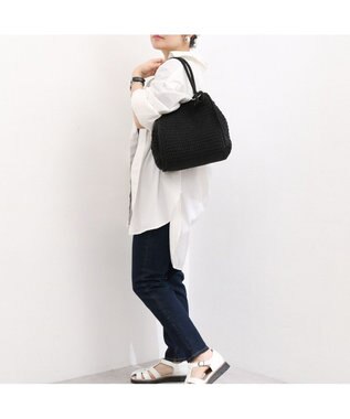 UNBILLION カシュカシュ cachecache / ベーシッククロッシェトート カゴバッグ ブラック