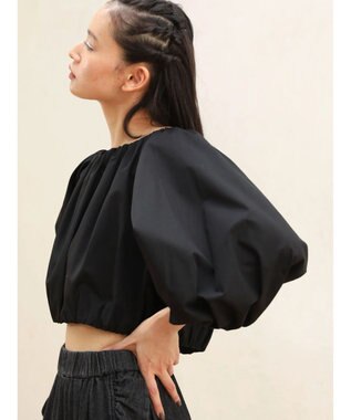 Green Parks ■ＥＳＣＡＲ　ギャザーショートプルオーバー Black