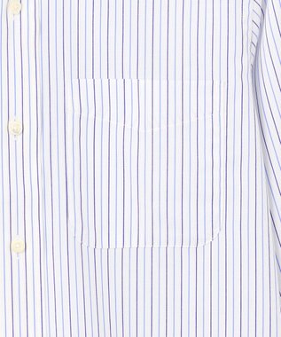 J.PRESS MEN 【PREMIUM PLEATS / 形態安定】スーピマコットンパナマストライプ ドレスシャツ / B.D. サックスブルー系1