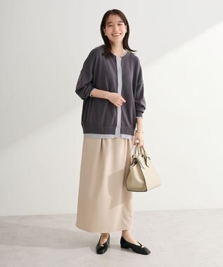 Green Parks アンチピリング前後２Ｗａｙニットカーディガン Dark Gray