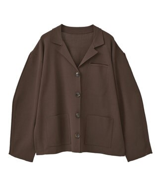 Green Parks ・ＥＬＥＮＣＡＲＥ　ＤＵＥ　ニットシングルジャケット Brown