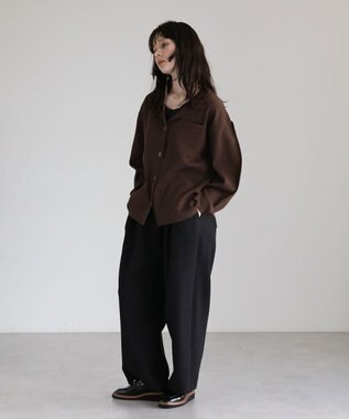 Green Parks ・ＥＬＥＮＣＡＲＥ　ＤＵＥ　ニットシングルジャケット Brown