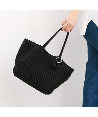 UNBILLION カシュカシュ cachecache / ベーシッククロッシェトート カゴバッグ ブラック