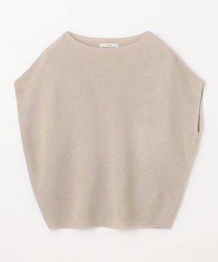 ANY L 【洗濯機可能/アンチピリング/UVケア】アクリルガーターコクーンニット サンドベージュ