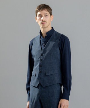 JOSEPH HOMME クールドッツストレッチ　ジレ ダルブルー系