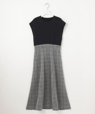ANY SIS 【洗える】ニットコンビ ワンピース ブラック系